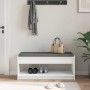 Banco de entrada con cojín con estante 100 x 38 x 46 cm en Bancos para recibidores y almacenamiento | Comprar online en Foru.es