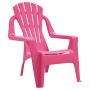 Sillas de jardín niños 2 uds aspecto madera PP rosa 37x34x44 cm de vidaXL, Sillas de jardín - Ref: Foro24-364741, Precio: 63,...