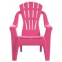 Sillas de jardín niños 2 uds aspecto madera PP rosa 37x34x44 cm de vidaXL, Sillas de jardín - Ref: Foro24-364741, Precio: 63,...