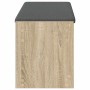 Banco de entrada con cojín Roble Sonoma 100 x 38 x 46 cm en Bancos para recibidores y almacenamiento | Comprar online en Foru.es