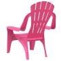 Sillas de jardín niños 2 uds aspecto madera PP rosa 37x34x44 cm de vidaXL, Sillas de jardín - Ref: Foro24-364741, Precio: 63,...