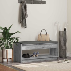 Banco de entrada con cojín Gris Sonoma 100 x 38 x 46 cm en Bancos para recibidores y almacenamiento | Comprar online en Foru.es