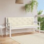 Cojín de banco jardín tela Oxford blanco crema 150x(50+50)x7 cm en Decoración | Comprar online en Foru.es