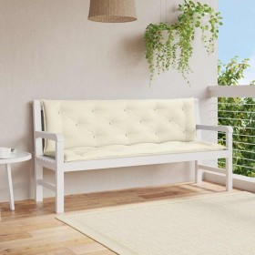 Cojín de banco jardín tela Oxford blanco crema 150x(50+50)x7 cm en Decoración | Comprar online en Foru.es