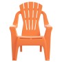 Sillas jardín niños 2 uds aspecto madera PP naranja 37x34x44 cm de vidaXL, Sillas de jardín - Ref: Foro24-364742, Precio: 56,...