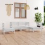 Juego de muebles de jardín 4 piezas madera maciza pino blanco en Conjuntos de jardín | Comprar online en Foru.es