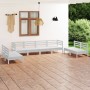Juego de muebles de jardín 8 piezas madera maciza pino blanco en Conjuntos de jardín | Comprar online en Foru.es