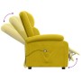Sillón reclinable eléctrico de terciopelo amarillo en Sillones | Comprar online en Foru.es