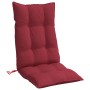Cojines de silla con respaldo alto 4 uds tela Oxford rojo tinto en Decoración | Comprar online en Foru.es