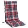 Cojines para silla respaldo alto 4 uds tela Oxford cuadros rojo en Decoración | Comprar online en Foru.es