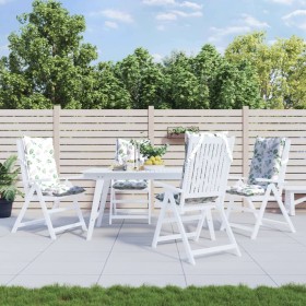 Cojines silla respaldo alto 4 uds tela Oxford estampado hojas en Decoración | Comprar online en Foru.es