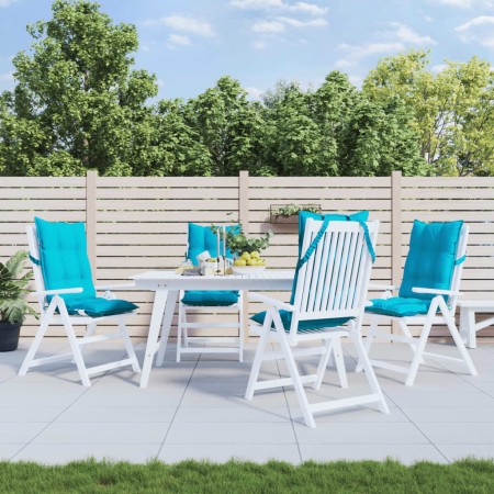 Cojines para silla con respaldo alto 4 uds tela Oxford turquesa en Decoración | Comprar online en Foru.es