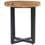 Mesa de centro de madera maciza de teca y polirresina 40x45 cm de vidaXL, Mesas de centro - Ref: Foro24-281652, Precio: 93,81...