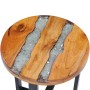 Mesa de centro de madera maciza de teca y polirresina 40x45 cm de vidaXL, Mesas de centro - Ref: Foro24-281652, Precio: 93,81...