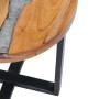 Mesa de centro de madera maciza de teca y polirresina 40x45 cm de vidaXL, Mesas de centro - Ref: Foro24-281652, Precio: 93,81...