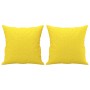 Sofá de 2 plazas con cojines tela amarillo claro 140 cm en Sofás | Comprar online en Foru.es