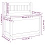 Banco de madera maciza de pino blanco 80x41x77 cm en Bancos | Comprar online en Foru.es