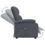 Sillón elevable de terciopelo gris oscuro en Sillones | Comprar online en Foru.es