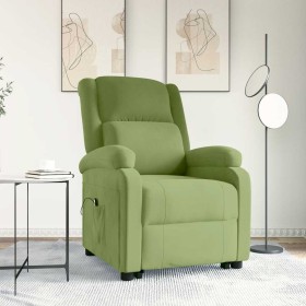 Sillón elevable de terciopelo verde claro en Sillones | Comprar online en Foru.es