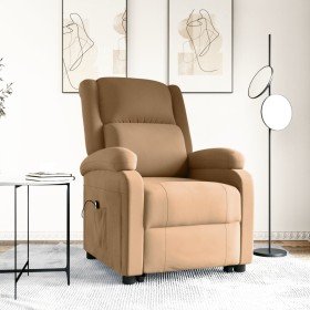 Sillón elevable de terciopelo marrón en Sillones | Comprar online en Foru.es