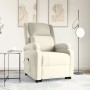 Sillón elevable de terciopelo blanco crema en Sillones | Comprar online en Foru.es