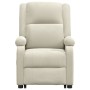 Sillón elevable de terciopelo blanco crema en Sillones | Comprar online en Foru.es