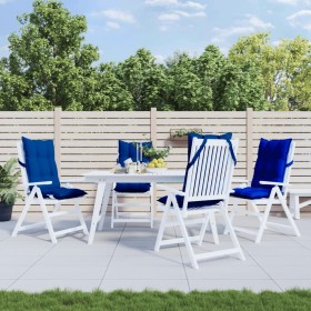 Cojines de silla con respaldo alto 4 uds tela Oxford azul klein en Decoración | Comprar online en Foru.es