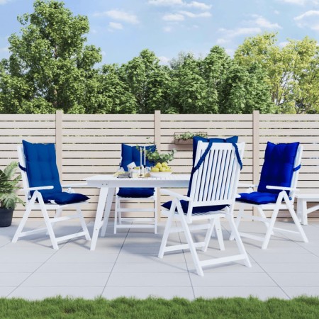 Cojines de silla con respaldo alto 4 uds tela Oxford azul klein en Decoración | Comprar online en Foru.es