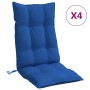 Cojines de silla con respaldo alto 4 uds tela Oxford azul klein en Decoración | Comprar online en Foru.es