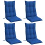 Cojines de silla con respaldo alto 4 uds tela Oxford azul klein en Decoración | Comprar online en Foru.es