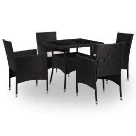 Juego de muebles 5 pcs Negro en Conjuntos de jardín | Comprar online en Foru.es