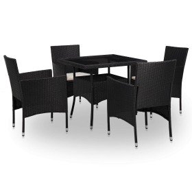 Juego de muebles 5 pcs Negro en Conjuntos de jardín | Comprar online en Foru.es