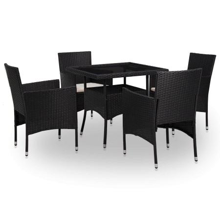 Juego de muebles 5 pcs Negro en Conjuntos de jardín | Comprar online en Foru.es