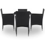 Juego de muebles 5 pcs Negro en Conjuntos de jardín | Comprar online en Foru.es