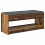 Banco de entrada con cojín Madera vieja 103 x 38 x 45 cm en Bancos para recibidores y almacenamiento | Comprar online en Foru.es