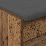 Banco de entrada con cojín Madera vieja 103 x 38 x 45 cm en Bancos para recibidores y almacenamiento | Comprar online en Foru.es