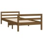 Estructura de cama madera maciza pino marrón miel 90x200 cm de vidaXL, Camas y somieres - Ref: Foro24-821627, Precio: 86,13 €...