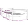 Estructura de cama madera maciza pino marrón miel 90x200 cm de vidaXL, Camas y somieres - Ref: Foro24-821627, Precio: 86,13 €...