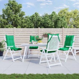 Cojines de silla con respaldo alto 4 uds tela Oxford verde en Decoración | Comprar online en Foru.es