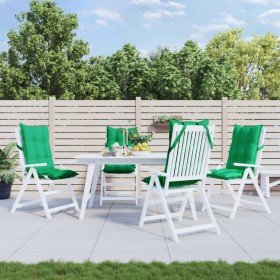 Cojines de silla con respaldo alto 4 uds tela Oxford verde en Decoración | Comprar online en Foru.es