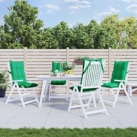 Cojines de silla con respaldo alto 4 uds tela Oxford verde en Decoración | Comprar online en Foru.es