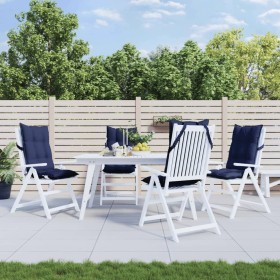 Cojines para silla respaldo alto 4 uds tela Oxford azul marino en Decoración | Comprar online en Foru.es