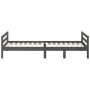 Estructura de cama madera maciza de pino gris 90x200 cm de vidaXL, Camas y somieres - Ref: Foro24-821626, Precio: 91,44 €, De...