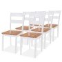 Sillas de comedor 6 unidades madera maciza de caucho blanco en Sillas de comedor | Comprar online en Foru.es