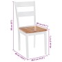 Sillas de comedor 6 unidades madera maciza de caucho blanco en Sillas de comedor | Comprar online en Foru.es
