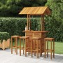 Juego muebles de bar de jardín 5 pzas madera maciza de acacia en Conjuntos de jardín | Comprar online en Foru.es