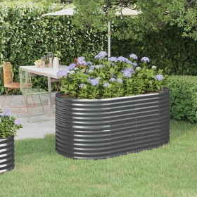 Jardinera arriate acero galvanizado antracita 152x80x68 cm en Macetas y jardineras | Comprar online en Foru.es