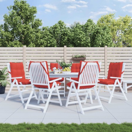 Cojines para silla con respaldo bajo 6 uds tela Oxford rojo en Decoración | Comprar online en Foru.es