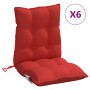 Cojines para silla con respaldo bajo 6 uds tela Oxford rojo en Decoración | Comprar online en Foru.es