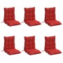 Cojines para silla con respaldo bajo 6 uds tela Oxford rojo en Decoración | Comprar online en Foru.es